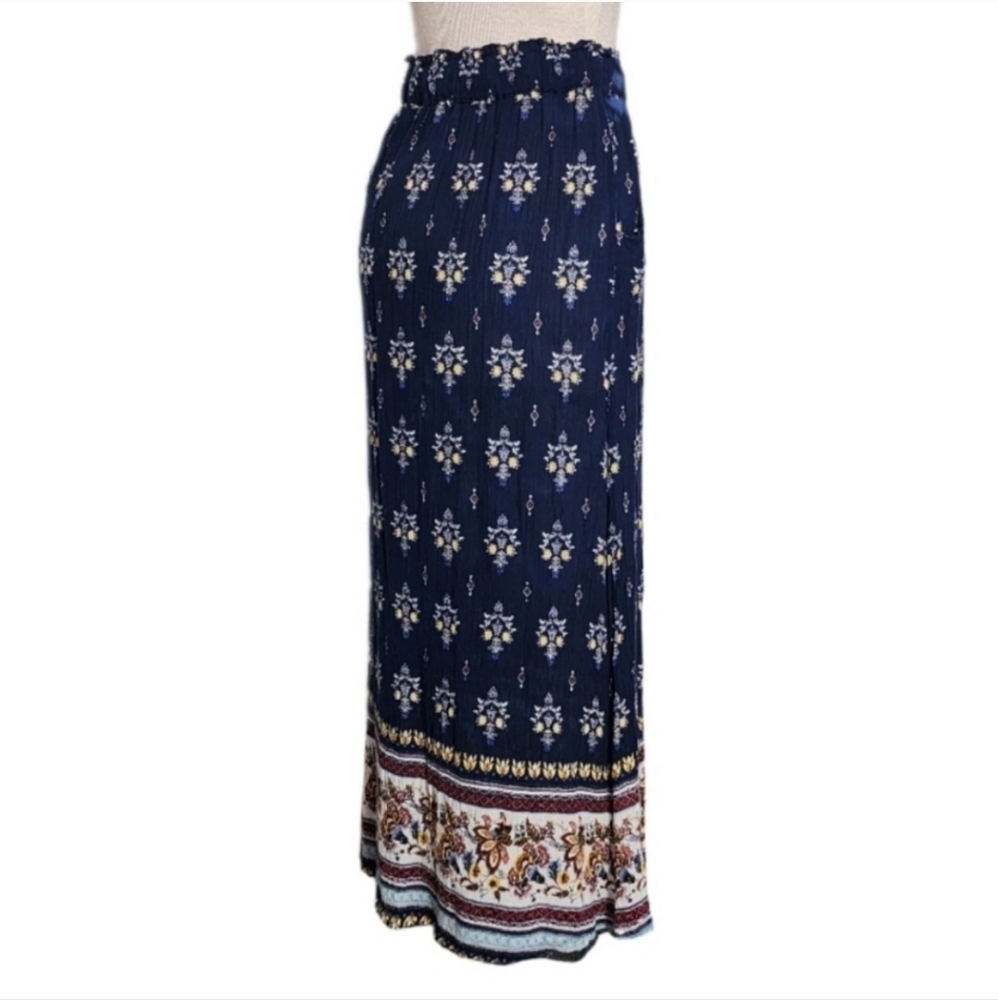 FRENCH LAUNDRY Maxi Skirt with Pockets Dark Blue Size M - Picture 5 of 9